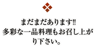 多彩な一品料理